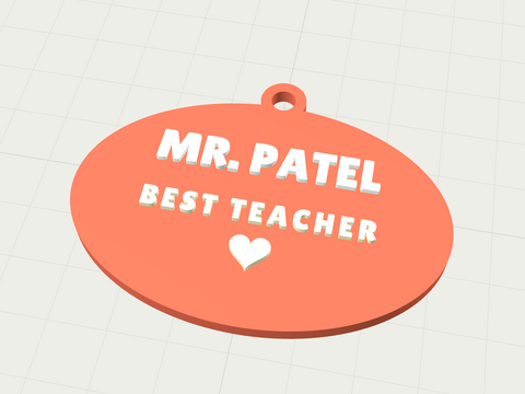 Best teacher keychain template
