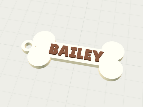 Bone tag keychain template