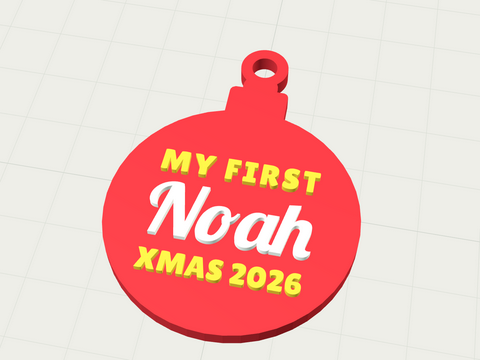 My first Christmas keychain template