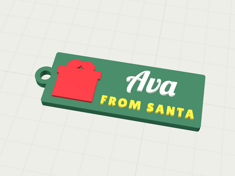 Gift tag keychain template