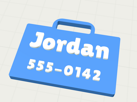 Luggage tag bag tag template