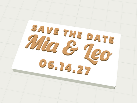 Save the date magnet fridge magnet template
