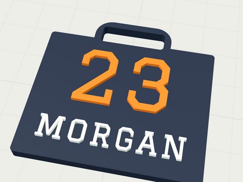 Sports bag tag bag tag template