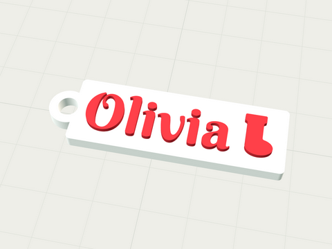 Stocking tag keychain template