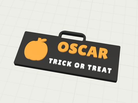 Trick-or-treat bag tag bag tag template